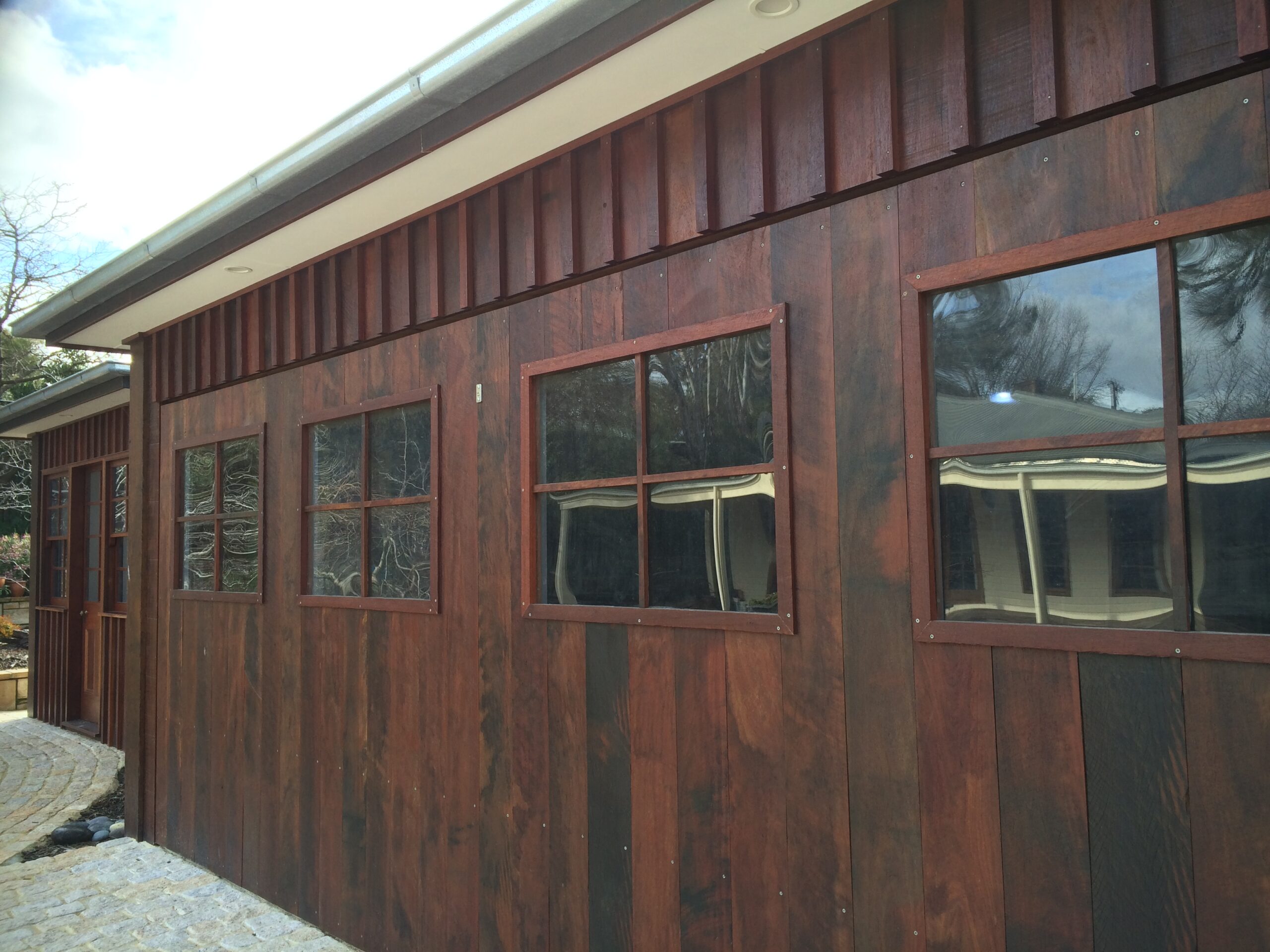 Executive Home Management exterior timber finishing project in Canberra